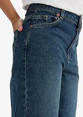 DEFACTO Mavi Kız Çocuk Normal Bel Jean Pantolon