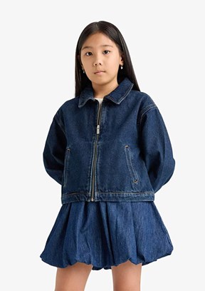 DEFACTO Mavi Kız Çocuk Denim Ceket