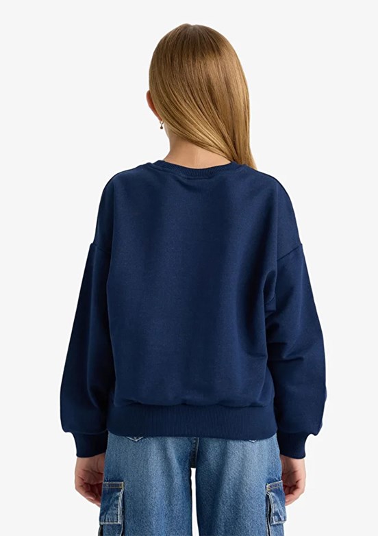 DEFACTO Çok Renkli Kız Çocuk Baskılı Sweatshirt