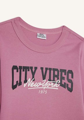 DEFACTO Pembe Kız Çocuk Uzun Kol T-Shirt