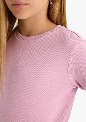 DEFACTO Pembe Kız Çocuk Uzun Kol T-Shirt