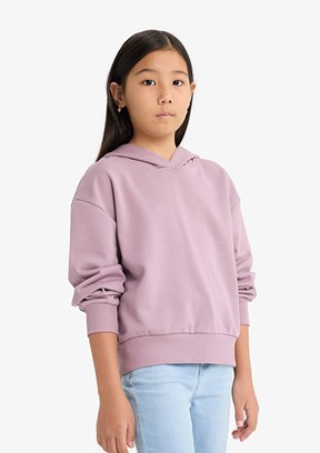DEFACTO Pembe Kız Çocuk Örme Sweatshirt