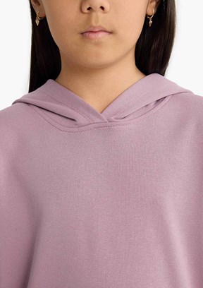 DEFACTO Pembe Kız Çocuk Örme Sweatshirt