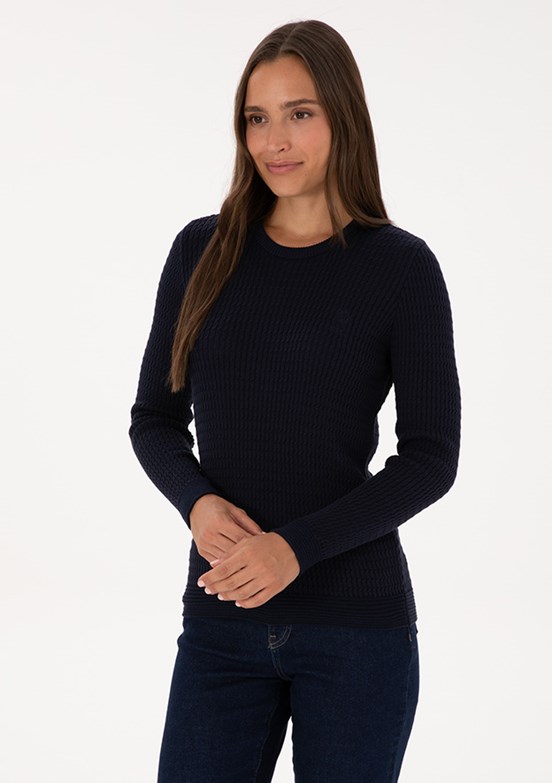 US POLO ASSN Lacivert Kadın Slim Kazak
