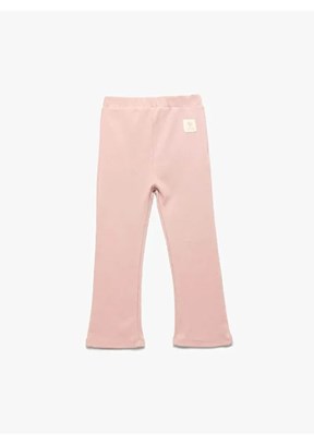 KOTON Pembe Kız Çocuk Beli Lastikli Tayt