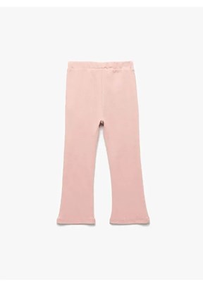 KOTON Pembe Kız Çocuk Beli Lastikli Tayt