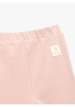 KOTON Pembe Kız Çocuk Beli Lastikli Tayt