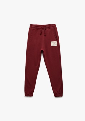 KOTON - 6WKB40033TK Erkek Çocuk Bordo Eşofman Altı