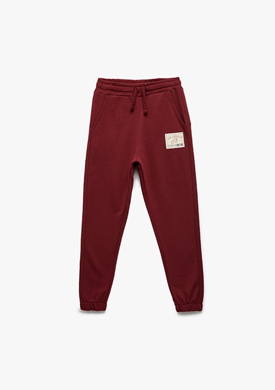 KOTON - 6WKB40033TK Erkek Çocuk Bordo Eşofman Altı