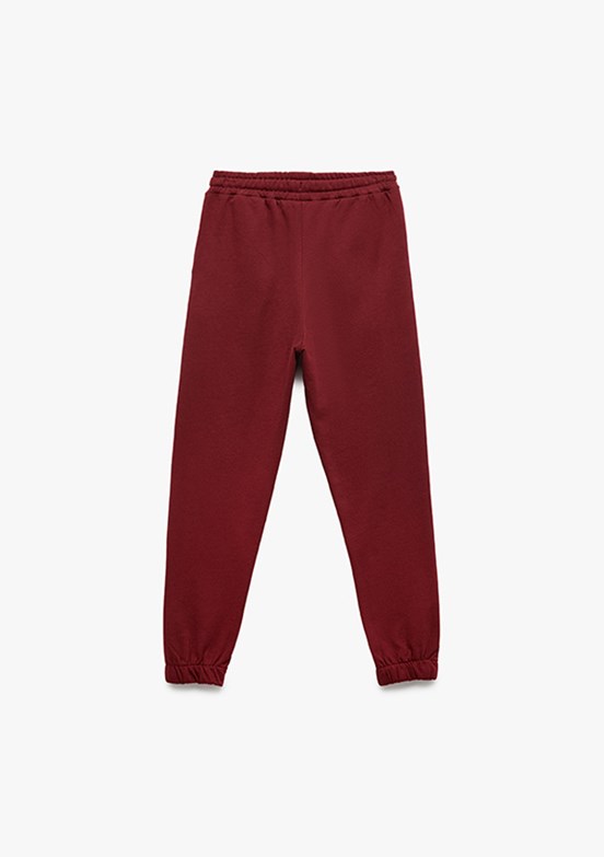 KOTON - 6WKB40033TK Erkek Çocuk Bordo Eşofman Altı