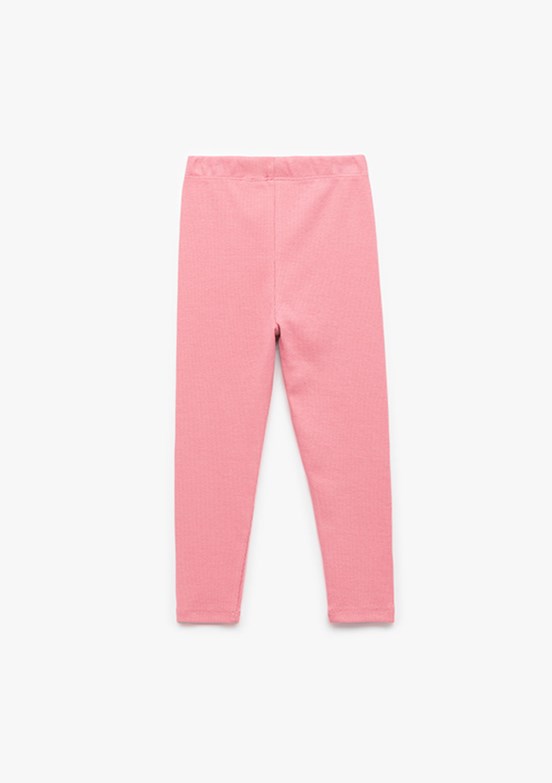 KOTON Pembe Kız Çocuk Beli Lastikli Tayt