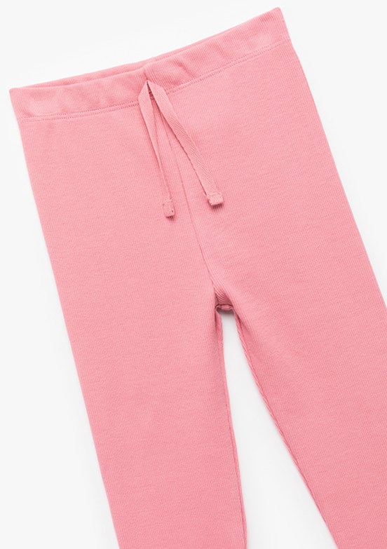 KOTON Pembe Kız Çocuk Beli Lastikli Tayt