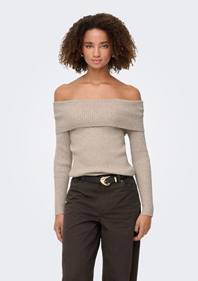 ONLY Bej Kadın Slim Kazak