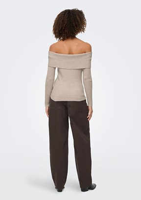 ONLY Bej Kadın Slim Kazak