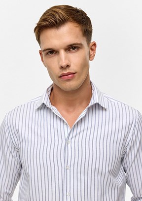 SÜVARİ - GM2025500491 Erkek Lacivert Slim Gömlek