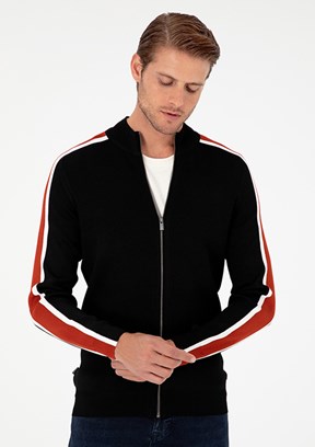 PİERRE CARDİN Siyah Erkek Slim Hırka