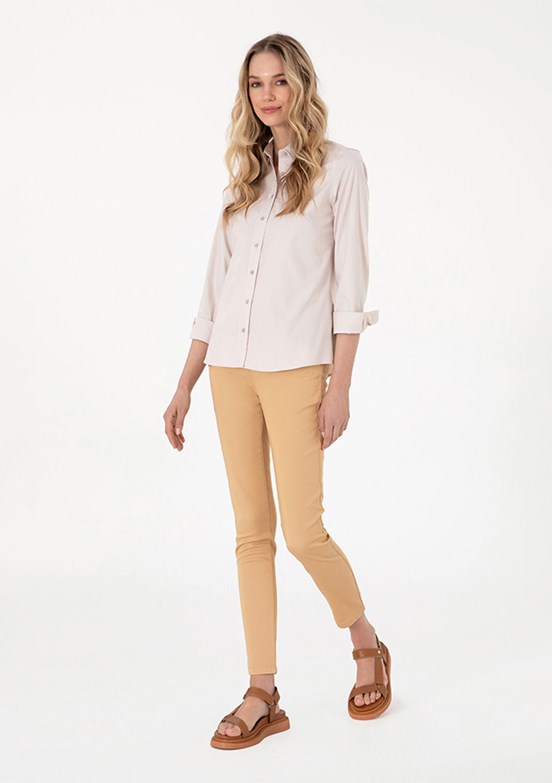 US POLO ASSN Kahverengi Kadın Oversize Pantolon