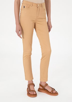 US POLO ASSN Kahverengi Kadın Oversize Pantolon