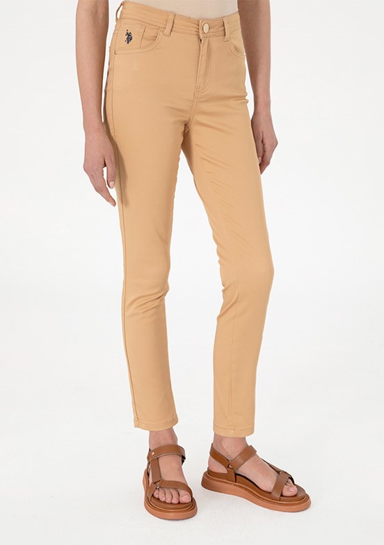 US POLO ASSN Kahverengi Kadın Oversize Pantolon