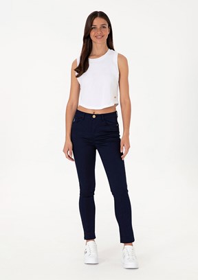 US POLO ASSN Lacivert Kadın Oversize Pantolon