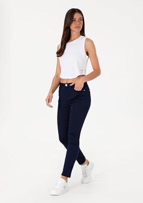 US POLO ASSN Lacivert Kadın Oversize Pantolon