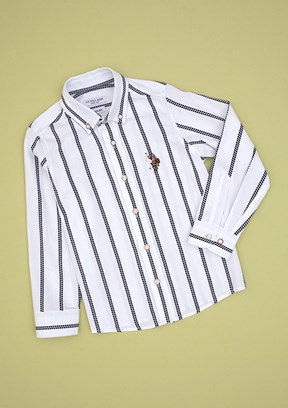 US POLO ASSN Lacivert Erkek Çocuk Uzun Kol Gömlek