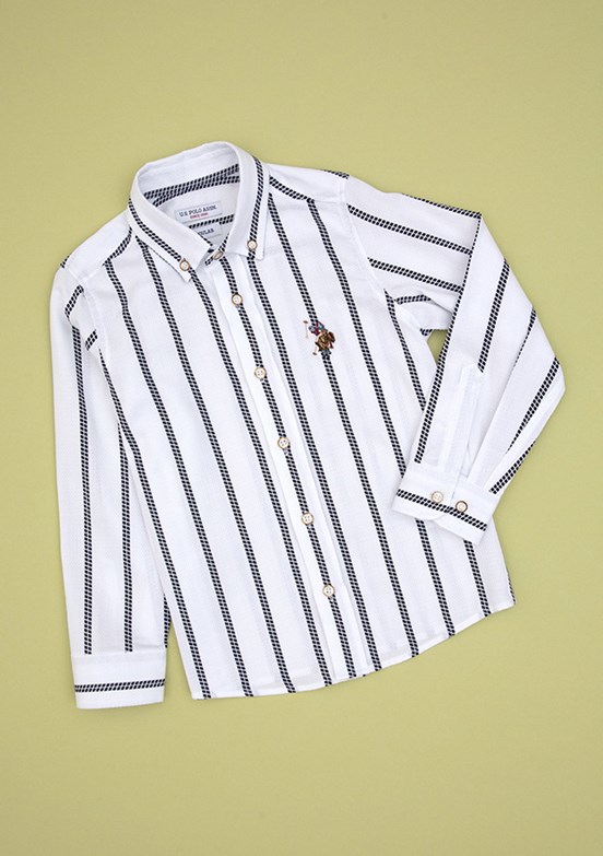 US POLO ASSN Lacivert Erkek Çocuk Uzun Kol Gömlek