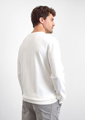 BACKANDBOND Beyaz Erkek Triko Kazak