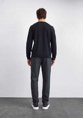 BACKANDBOND Siyah Erkek Triko Kazak