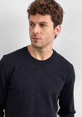 BACKANDBOND Siyah Erkek Triko Kazak