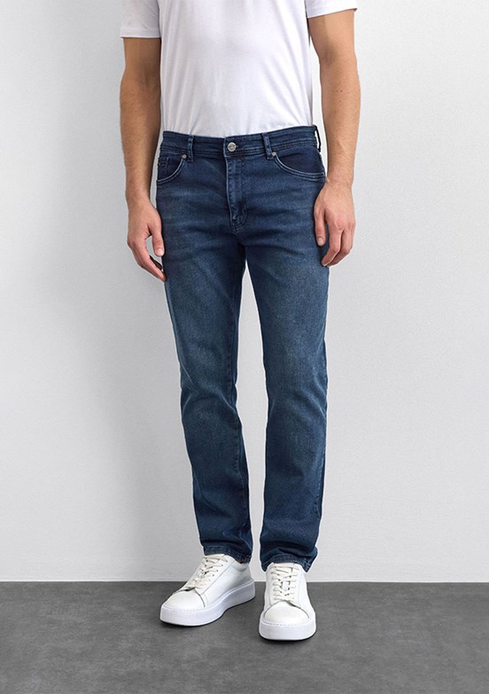 BACKANDBOND - B35W35003 Erkek Lacivert Normal Bel Jean Pantolon