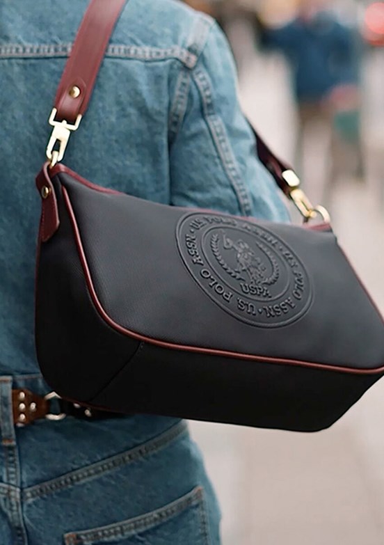 US POLO ASSN Bordo-Lacivert Kadın Çapraz Çanta