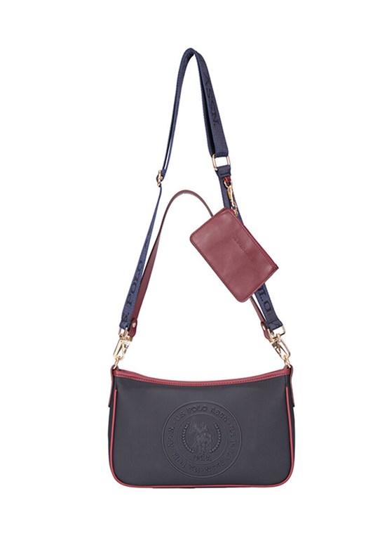 US POLO ASSN Bordo-Lacivert Kadın Çapraz Çanta