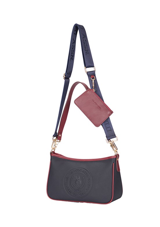 US POLO ASSN Bordo-Lacivert Kadın Çapraz Çanta