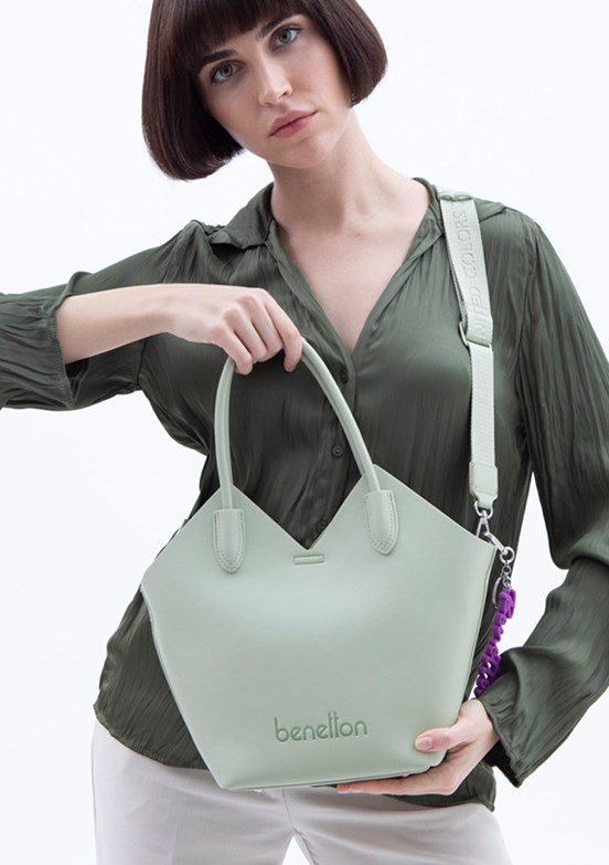 BENETTON Yeşil Kadın El Çantası