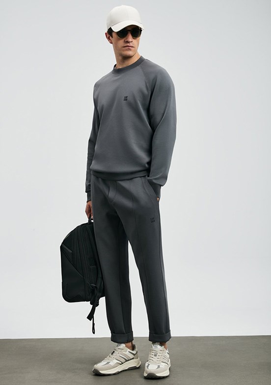 LUFİAN Gri Erkek Eşofman Altı