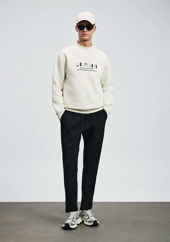 LUFİAN Siyah Erkek Eşofman Altı