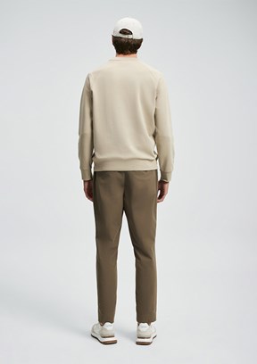 LUFİAN Bej Erkek Basic Sweatshirt