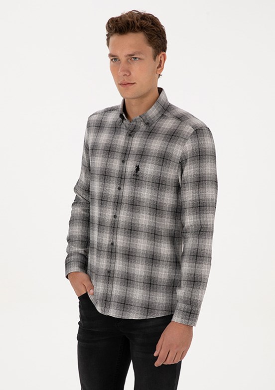 US POLO ASSN Siyah Erkek Uzun Kol Gömlek