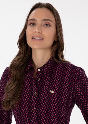 US POLO ASSN Pembe Kadın Uzun Kol Gömlek