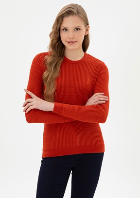 US POLO ASSN Turuncu Kadın Basic Kazak