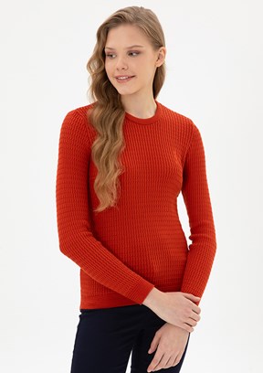 US POLO ASSN Turuncu Kadın Basic Kazak