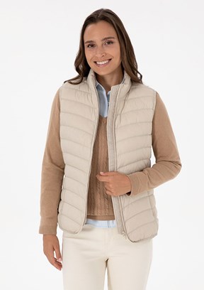 US POLO ASSN Beyaz Kadın Basic Yelek