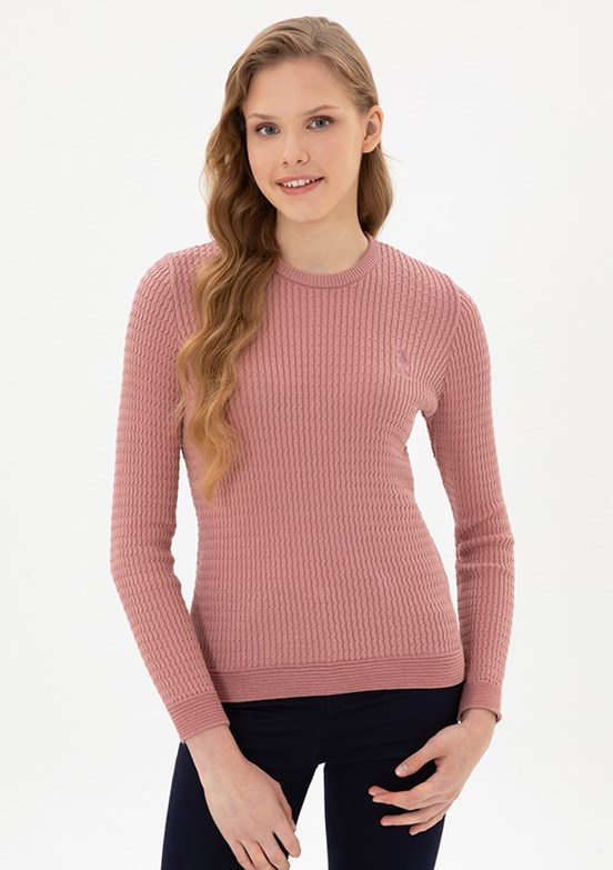 US POLO ASSN Beyaz Kadın Basic Kazak