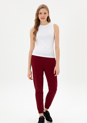 US POLO ASSN Bordo Kadın Örme Pantolon