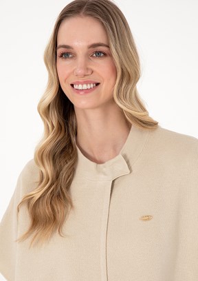 US POLO ASSN Bej Kadın Panço Hırka