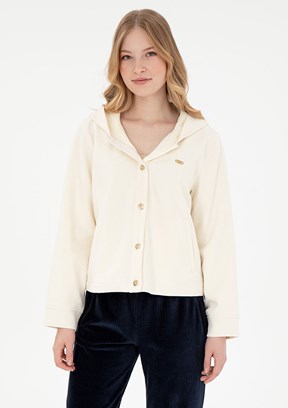 US POLO ASSN Beyaz Kadın Cropped Sweatshirt