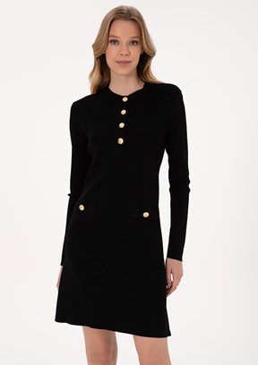 PİERRE CARDİN Siyah Kadın Triko Elbise