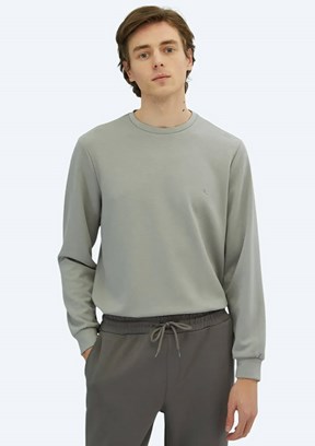 KİP Gri Erkek Örme Sweatshirt