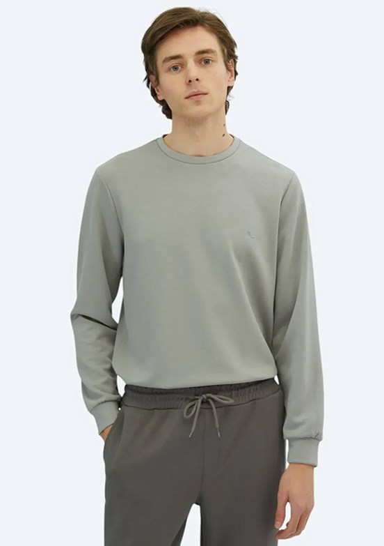 KİP Gri Erkek Örme Sweatshirt
